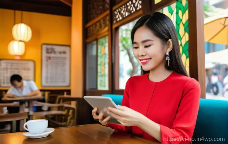 보편적인 사용자 경험을 위한 맥락 인식 전략 - **Prompt:** A vibrant, eye-level shot capturing a stylish young Vietnamese woman in her late 20s, we...