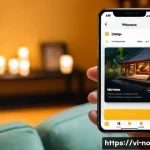 Home 21 UX 디자인의 혁신을 위한 맥락 인식 활용 - A modern Vietnamese e-commerce app interface displayed on a smartphone held by a young Vietnamese wo...