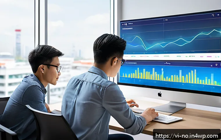 사용자 중심의 맥락 인식 UX 프레임워크 - A modern digital marketing office scene in Vietnam, showing a diverse team of young professionals an...