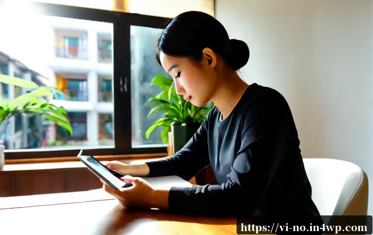 Home 17 인공지능과 맥락 인식 UX의 미래 - Photorealistic modern Hanoi apartment workspace, Vietnamese young professional using a sleek tablet ...